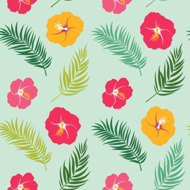 Soyut basit çiçek Dikişsiz desen arka plan