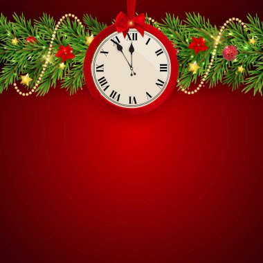 Merry Christmas ve yeni yıl arka plan. Vektör çizim