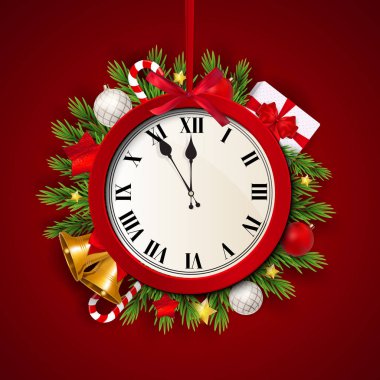 Merry Christmas ve yeni yıl arka plan. Vektör çizim