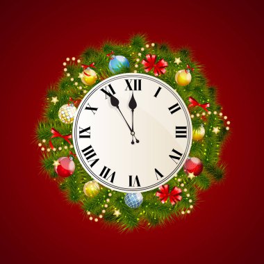 Merry Christmas ve yeni yıl arka plan. Vektör çizim