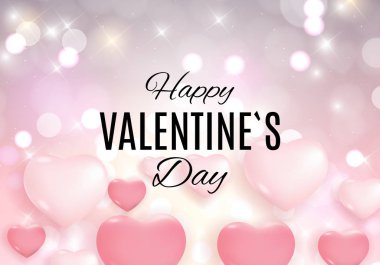 Sevgililer Günü Aşk ve Duygu Satışı Arka Plan Tasarımı. Vektör