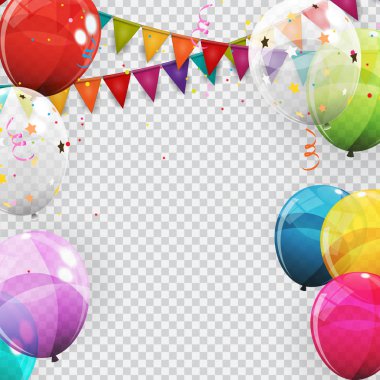 Renk Parlak Helyum Balonlar Arka Plan Grubu. Ballo Seti