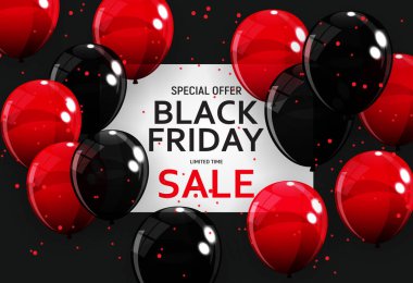 Kara Cuma Sancak Şablonu. vektör illüstrasyonu