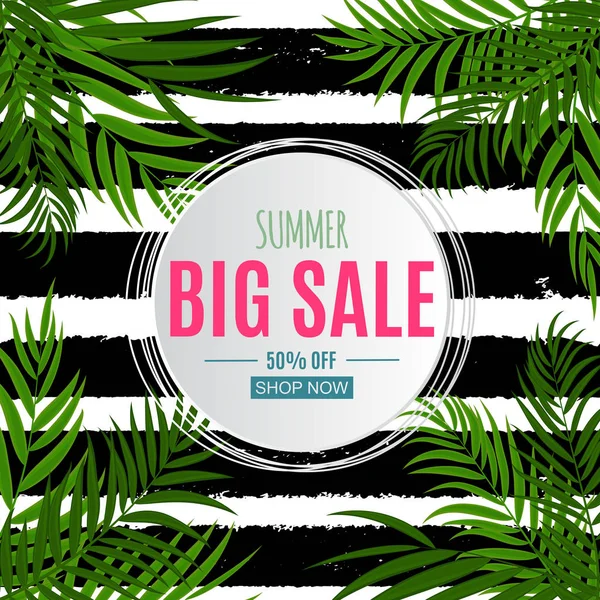 Soyut Yaz Satışı Arkaplanı. Vektör İllüstrasyonu