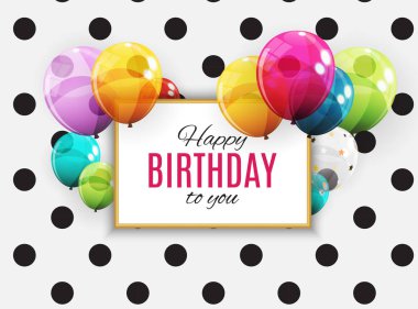 Renk Parlak Helyum Balonlar Arka Plan Grubu. Doğum günü, yıldönümü, Kutlama Partisi Süslemeleri için Balon Seti. Vektör İllüstrasyonu