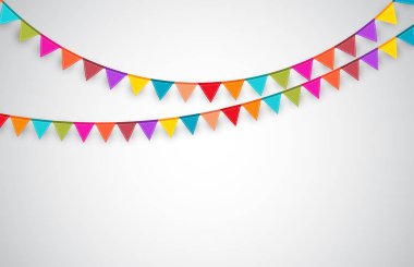 Bayraklı parti arka plan. Vektör çizim