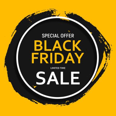 Kara Cuma Sancak Şablonu. vektör illüstrasyonu