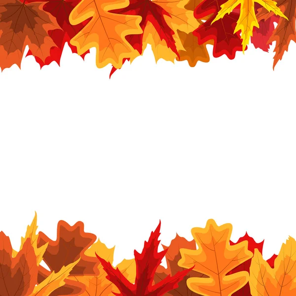 Sonbahar Doğal Yaprakları Arka Plan. Vektör İllüstrasyon Eps10