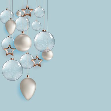 Mutlu Noeller ve Mutlu Yıllar posterleri. Vektör çizimi