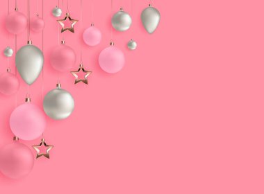 Merry Christmas ve yeni yıl arka plan. Vektör çizim