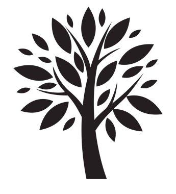 Soyut Vektör Yeşil Ağaç İllüstrasyon