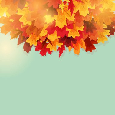 Parlak Sonbahar Sancak Arkaplanı. Vektör Illustration EPS10