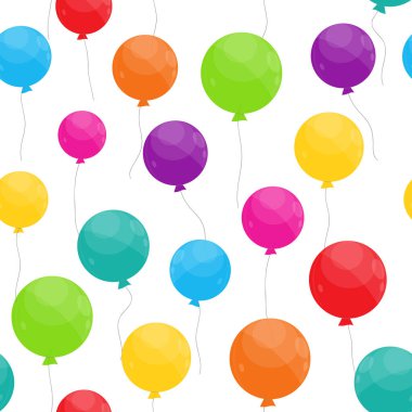 Balon Kusursuz Desenli Arkaplan. Vektör Illustration EPS10