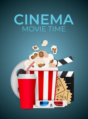 Soyut Ev Sinema Arkaplanı. Vektör Illustration EPS10