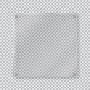 Gerçekçi Cam Çerçeve Arkaplanı. Vektör Illustration EPS10