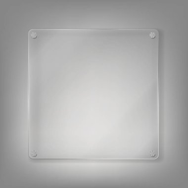 Gerçekçi Cam Çerçeve Arkaplanı. Vektör İllüstrasyonu