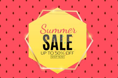 Karpuzlu yaz indirimi. Vektör Illustration EPS10