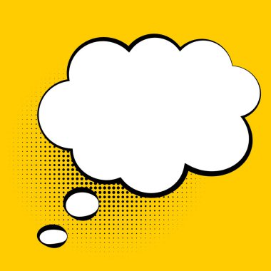 Pop Art Stili Konuşma Balonu. Vektör Illustration EPS10
