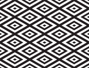 Siyah ve Beyaz Geometrik Soyut Arkaplan Kusursuz Desen. Vektör İllüstrasyonu. EPS10