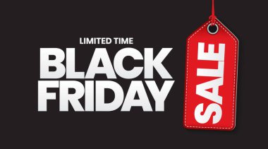 Kara Cuma Bayrak Şablonu. Vektör Illustration EPS10