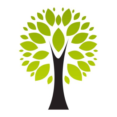 Basit Ağaç Özeti Simgesi. Vektör Illustration EPS10