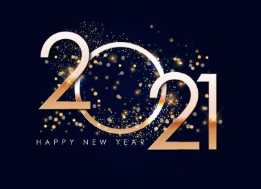 Mutlu yıllar 2021 Tatil Şablonu. Vektör Illustration EPS10