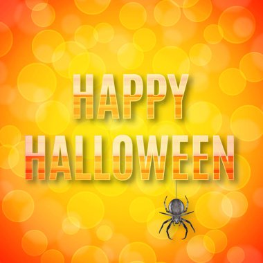 Mutlu Cadılar Bayramı poster örümcek ile