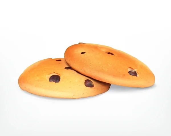 Cookie aux pépites de chocolat — Image vectorielle