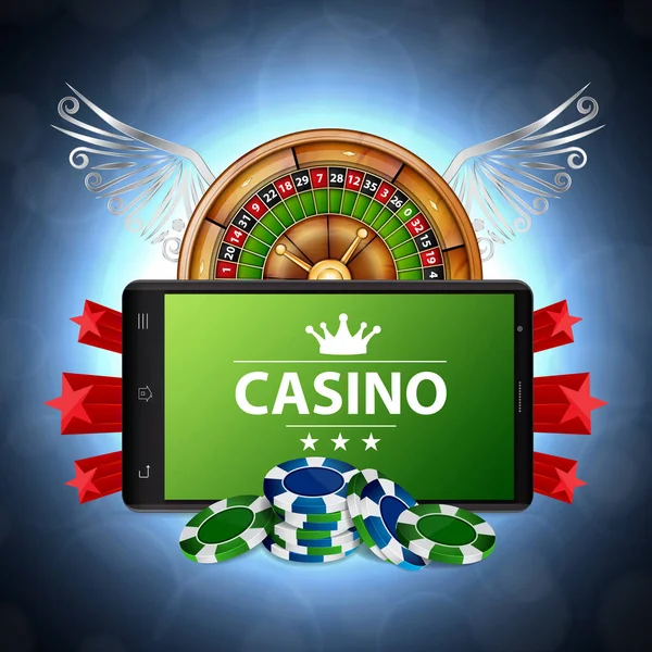 Concepto de casino en línea — Vector de stock