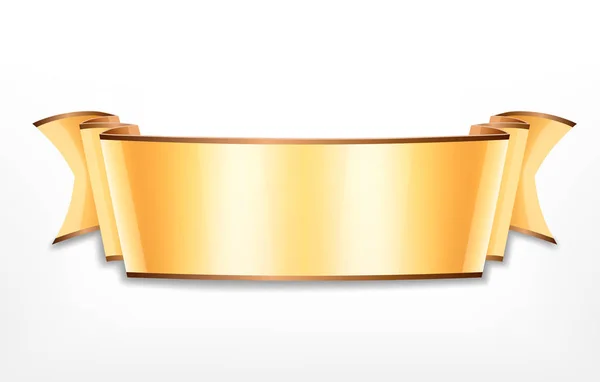 Goldene Schleife. Vektorsymbol — Stockvektor