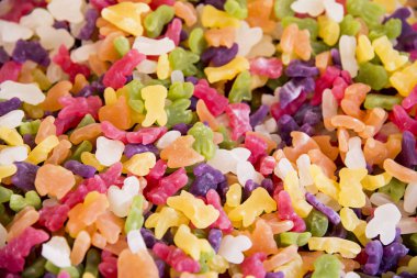 Jöleli şeker şeker - çeşitli renkli şekerler yapılan renkli arka plan