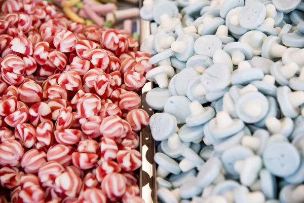 Jelly Sugar Candies Multicoloured Background Made Various Colourful Candies — Stock Photo, Image