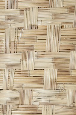 Kahverengi bambu örgü closeup dokulu arka planı için