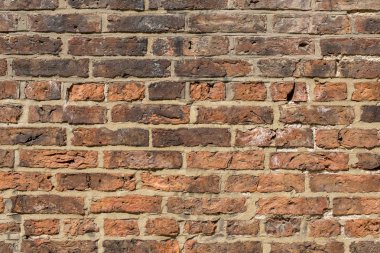 Yıpranmış turuncu kırmızı eski tuğla duvar doku
