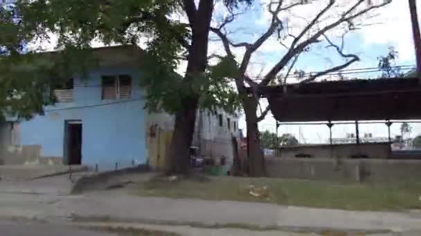 Calles Habana Con Colores Vivos Estilo Vida Cubano Día Soleado — Vídeos de Stock