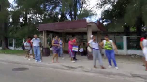 Calles Habana Con Colores Vivos Estilo Vida Cubano Día Soleado — Vídeo de stock