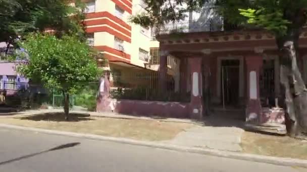 Calles Habana Con Colores Vivos Estilo Vida Cubano Día Soleado — Vídeos de Stock