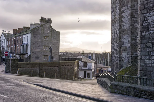 Caernarfon-Ansicht - Gwynedd, Wales — Stockfoto