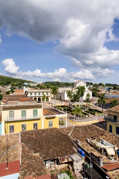 Panoramiczny widok na zabytkowe miasto Trinidad, Kuba — Zdjęcie stockowe