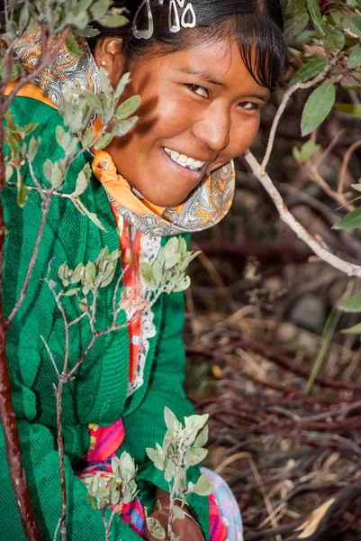 Portrait d'une Indienne Tarahumara à Copper Canyon — Photo