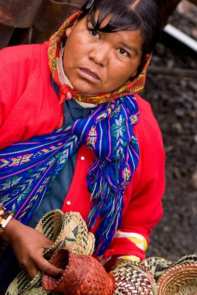 Tarahumara indická žena-měděný kaňon-Mexiko, — Stock fotografie