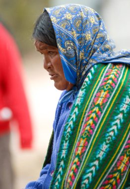 Bakır Kanyon'da Bir Tarahumara Hintli kadın portresi