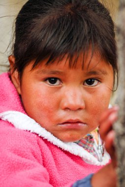 Bakır Kanyon'da Bir Tarahumara Hintli çocuk portresi