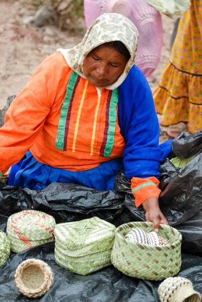 Tarahumara Indian Woman-miedź Canyon-Meksyk, — Zdjęcie stockowe