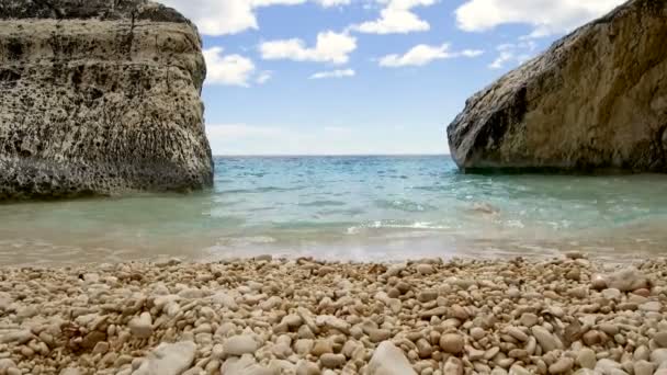 Cala Mariolu Famosa Praia Itália Província Sardenha Nuoro Parque Nacional — Vídeo de Stock