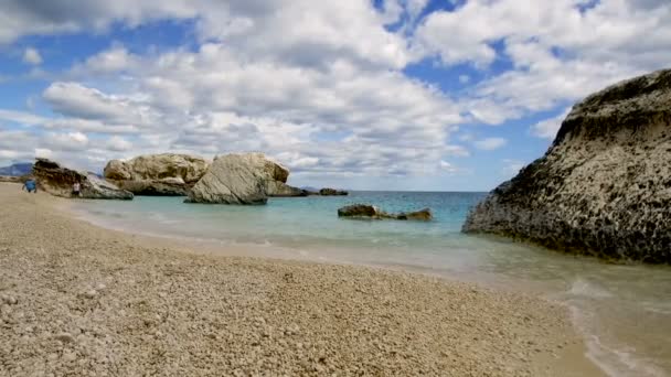 Cala Mariolu Híres Strand Olaszország Szardínia Nuoro Tartomány Orosei Öböl — Stock videók