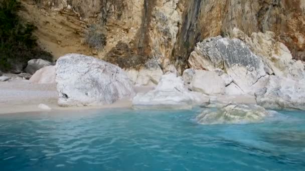 Spiaggia Famosa Cala Mariolu Italia Sardegna Provincia Nuoro Parco Nazionale — Video Stock