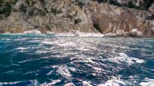 Slavná Pláž Cala Mariolu Itálie Národní Park Orosei Gennargentu Cala — Stock video