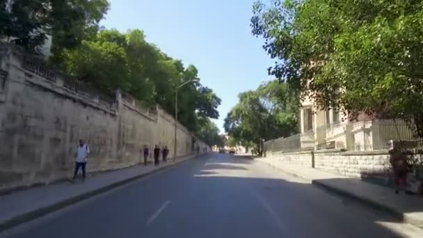 Cuba Habana Tráfico Distrito Habana Centro Octubre 2018 — Vídeo de stock