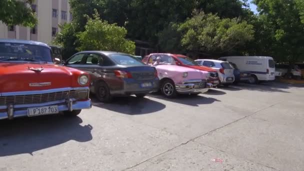 Küba Havana Havana Centro Bölgesinde Trafik Ekim 2018 — Stok video